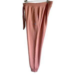 Champion Pink Joggers Sweatpants 2 Pockets Drawstring Waist Size 1X